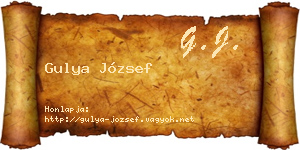 Gulya József névjegykártya